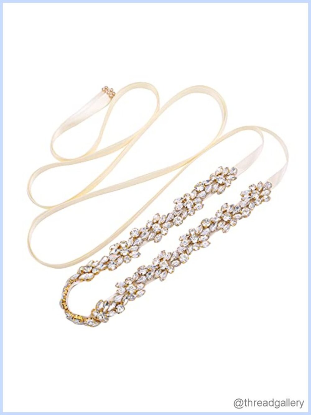 Handmade Crystal Rhinestone Bridal Belt Sash for Wedding Dress